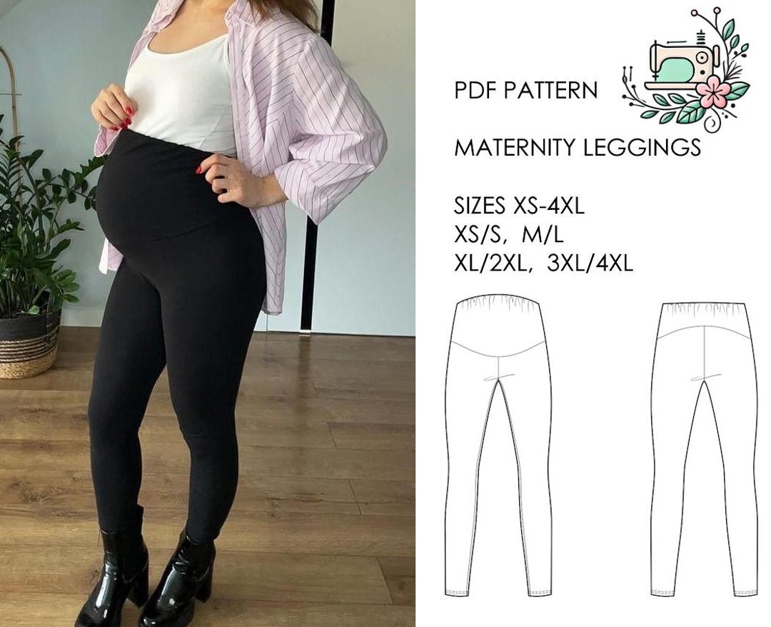 Maternity Leggings Sewing Pattern PDF/ PDF Sewing Pattern/ Sewing ...
