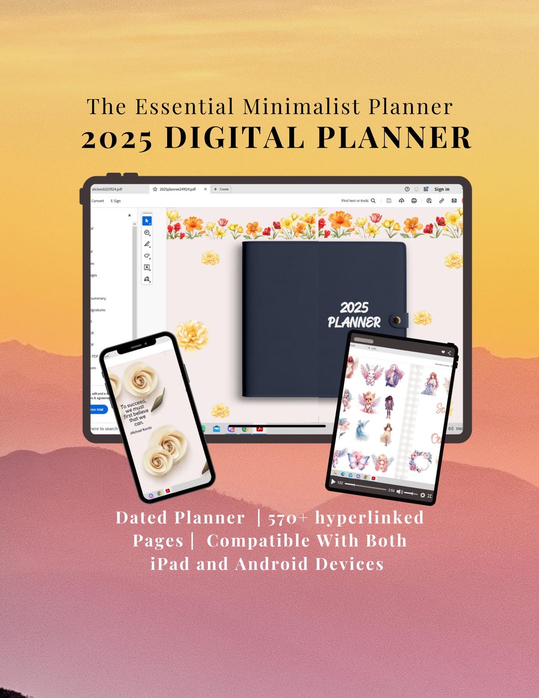 Digital Planner Dated, iPad & Android Planner, Goodnotes Planner ...