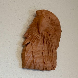 Carved Eagle Silhouette - Fierce Eagle Face  - 23162