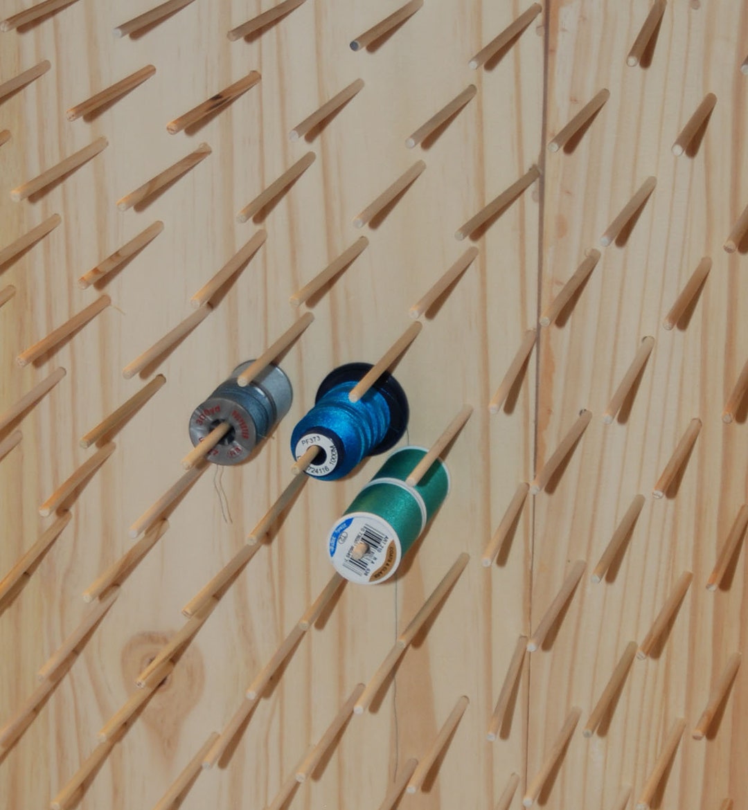 Thread Spool Rack - Enclosed Cabinet With 136 Long Pegs - Sewing ...