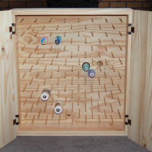 Thread Spool Rack for larger spools - Enclosed Cabinet 4 1/2&quot; spools - Sewing - Embroidery
