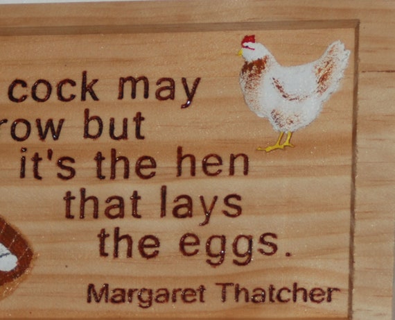 Schrikken Kort leven snel De Haan kan kraaien maar het is de kip die de eieren legt. - Etsy Nederland