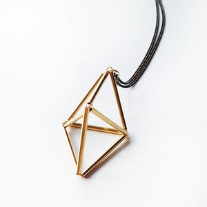 Unisex Necklace, Geometric Necklace, modern brass necklace, Mens Jewellery, brass necklace, minimalist jewerly