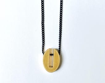 Minimalist Jewellery, Geometric necklace, simple jewelry, brass Necklace, mens jewerly, modern necklace, contemporary jewellery