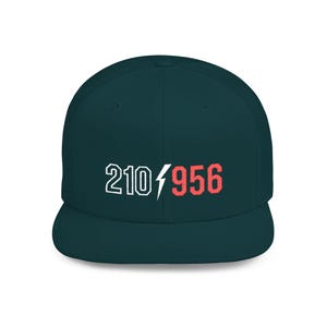 Snapback Cap, 210 and 956 Area Codes Heritage Hat, Texas Split Identity, Mexican Flag Colors, Puro Borderland Energy, Green Cap