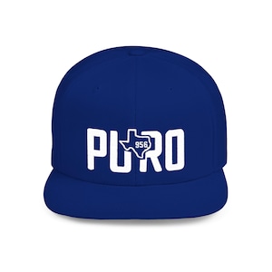 Flache Bill Snapback-Hut - PURO 956 Südtexas Pride Streetwear, Texas Umrissdesign, RGEN-Kultur, Vorwahlmarke, Valley Roots Cap,