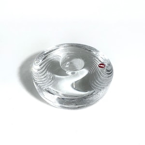 Vintage Iittala glass candle holder by Tapio Wirkkala (1980)