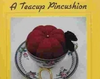 Teacup Pincushion Pattern - Sewing Pattern - Sewing Gift - Cup & Saucer Pincushion - PDF Format