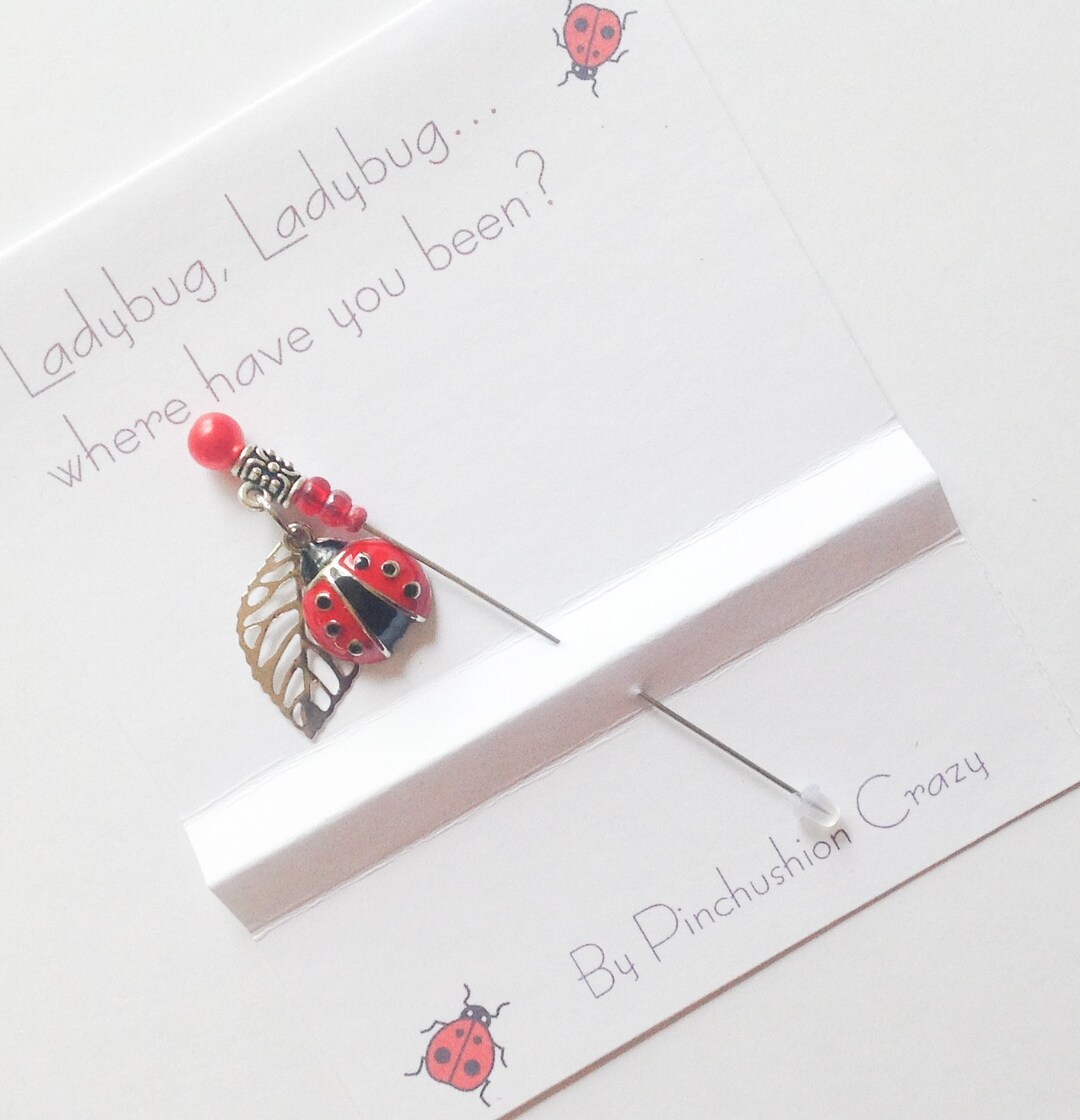 Ladybug Stick Pin Lapel Pin Dress up Your Pincushion Etsy