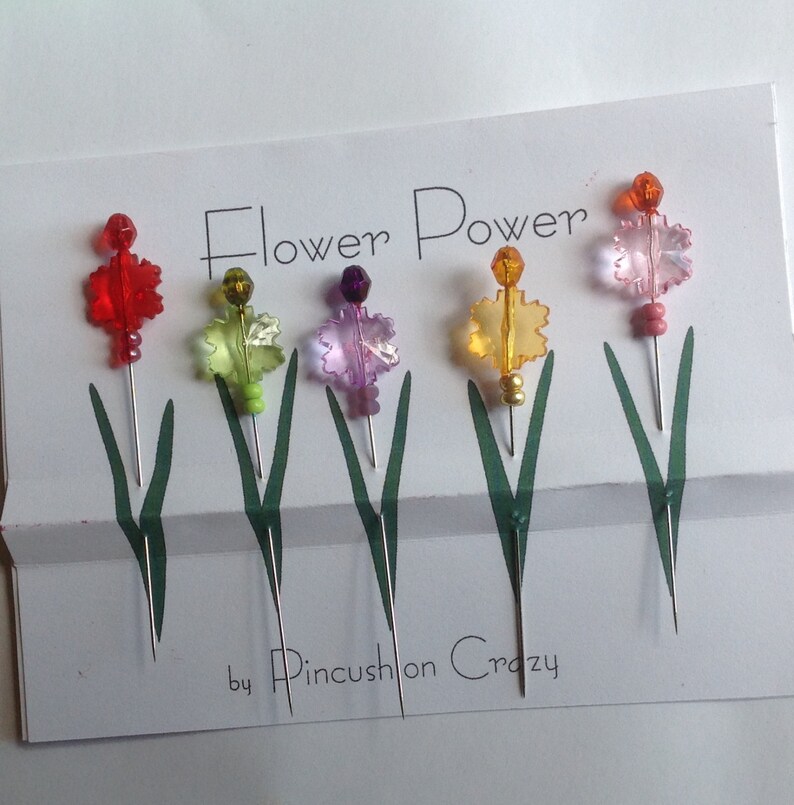 Quilting Flower Pins Fancy Straight Pins Embellishment / Etsy