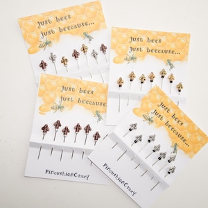 Bee Sewing Pins - Cross Stitch Counting Pins - Sewing Gift - Pincushion Pins - Sewing Accessory - Quilter Gift - Bee Keeper - Straight Pins