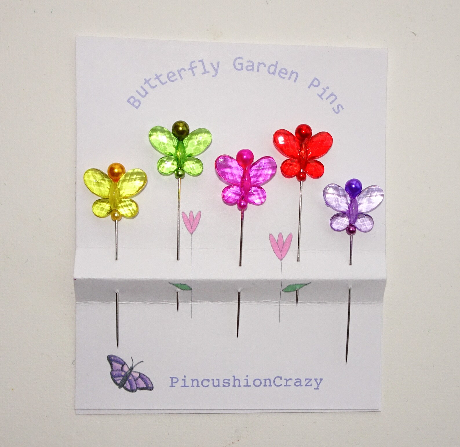 Butterfly Garden Pins Fancy Sewing Pins Gift for Quilter Etsy