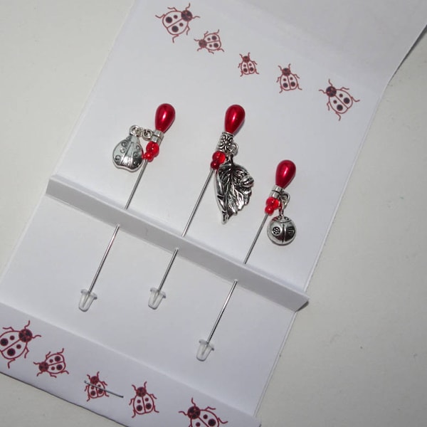 Ladybug Stick Pins Etsy