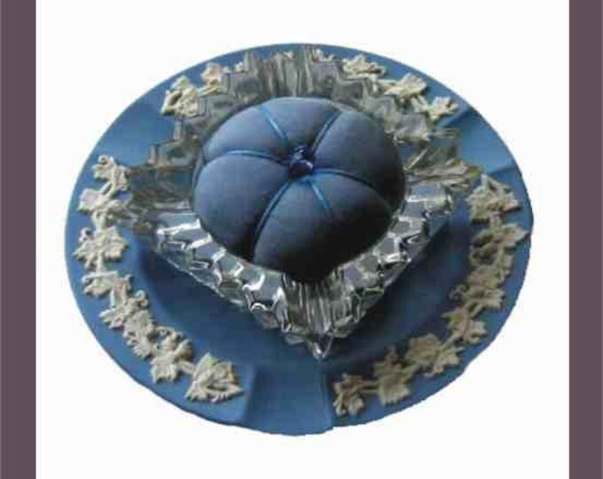 Silk Pincushion Wedgewood Blue Jasper Ware Classy Etsy
