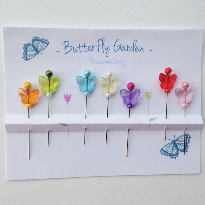 Butterfly Garden Pins Fancy Sewing Pins Gift for Quilter Etsy