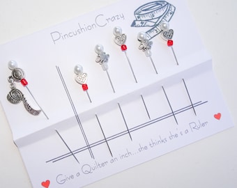 Quilting Pins - Pincushion Pins - Perlen Verzierung Pins - Geschenk für Quilter - Nähaccessoire - Ausgefallene Anstecknadeln für Nähmaschinen - PincushionCrazy