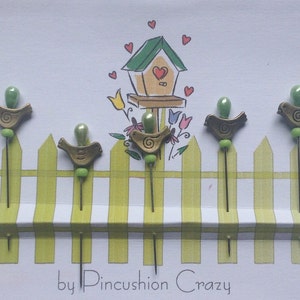 Little Bird Decorative Pins Novelty Pins Scrapbook Pins Embellishments for Cardmaking Quilter Gift Pincushion Pins Sewer Gift image 2