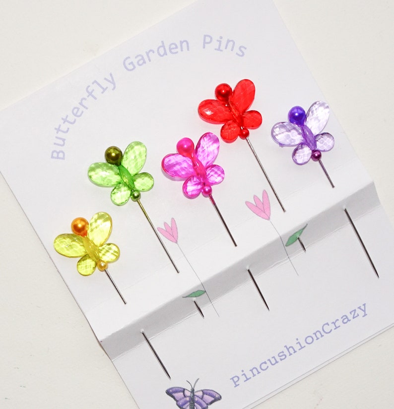 Butterfly Garden Pins Fancy Sewing Pins Gift for Quilter Etsy
