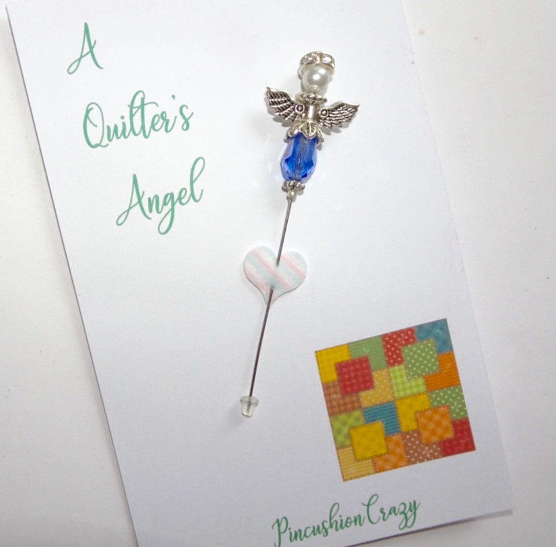 Blue Angel Pin A Quilter's Angel Decorative Sewing Pin Etsy
