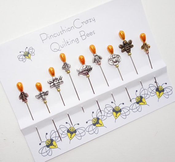 Decorative Quilting Bees Bee Pins Pincushion Pins Sewing Accessory Insect  Pins Gift for Quilter Fancy Sewing Pins Sewing Gift 