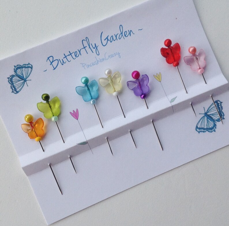 Butterfly Garden Pins Fancy Sewing Pins Gift for Quilter Etsy