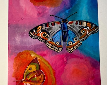 butterflies abstract print