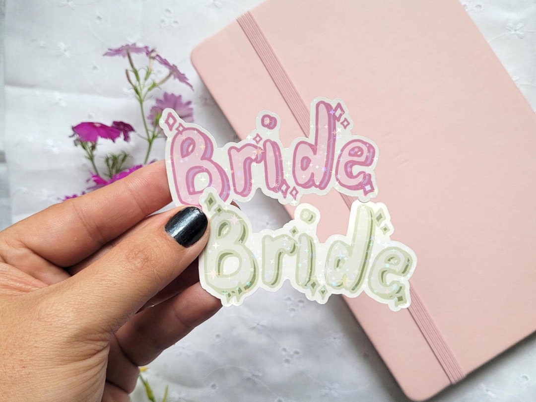 Bride Sticker, Sparkle Laminate, Wedding Gift - Etsy