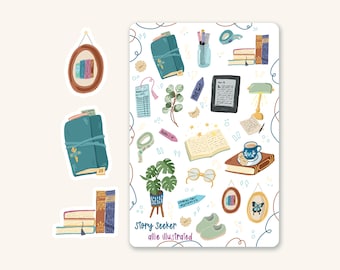 Story Seeker Sticker Sheet, Book Stickers