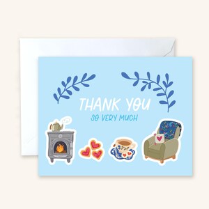 Cozy Illustrated Thank You Card: Hand-Folded Greeting