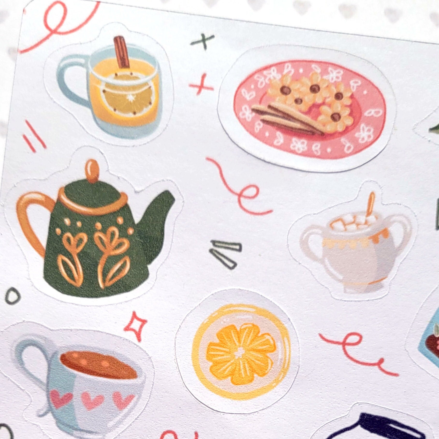 Tea Time Sticker Sheet, Cozy Planner Stickers - Etsy