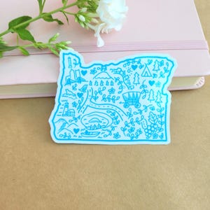 Oregon Map Sticker: PNW State Laptop Decal