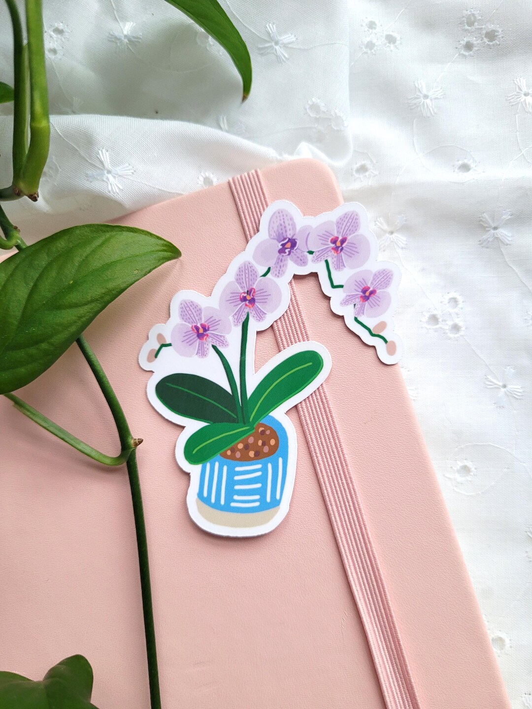 Orchid Sticker Orchid Plant Sticker, Floral Garden Art, Plant Lover Gift - Etsy