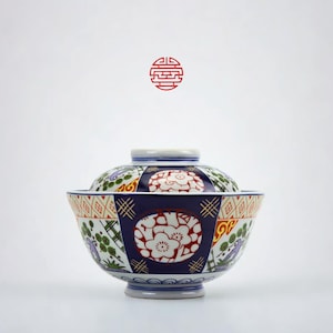 Japanese Ramen Bowl with Lid, Ceramic, Pottery Ramen Bowl Microwavable, Large, Vintage Ramen Bowl, Asian Soup, Rice and Noodle Bowl