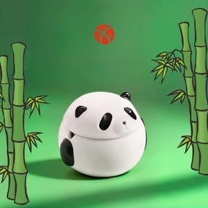 蓋付きパンダ灰皿、日本のかわいい屋内用灰皿、カバー付きセラミック灰皿、美しい灰皿、クールな卓上灰皿、女性用灰皿