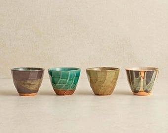Japanese Tea Cup: Wabi-Sabi Ceramic Coffee & Tea Mug, Handmade Japanese Style Yunomi Cup, 250ml