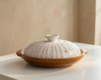 Japanese Donabe Clay Pot: Japandi Donabe Rice Cooker & Hot Pot, Gas Stove Safe Ceramic Donabe with Lid