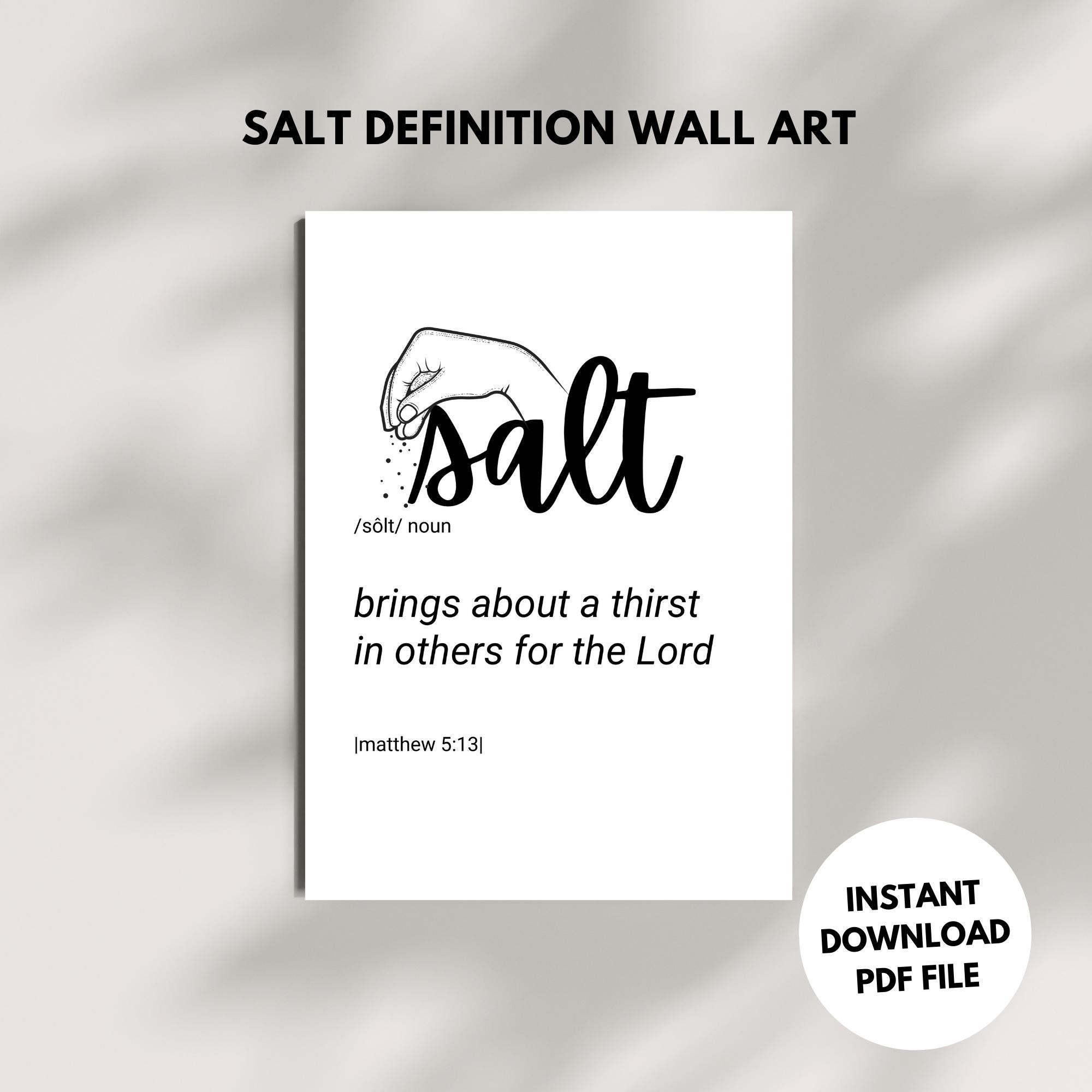 Matthew 5 13 Bible Verse Wall Art Christian Artwork Digital Download ...