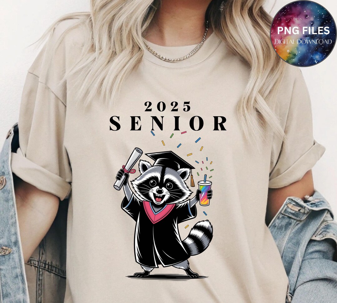 2025 Raccoon Graduation Png | Unique Senior Gift | PNG Digital Download ...