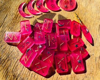 Color Change Viking  Runes: Elder Futhark Set with Pendulum
