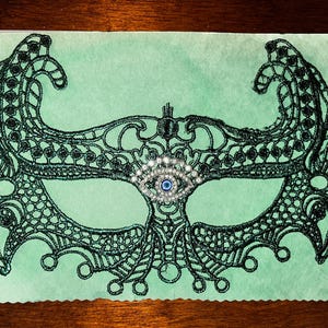 Crocheted Masquerade Mask: Witchcraft Costume, Third Eye Charm