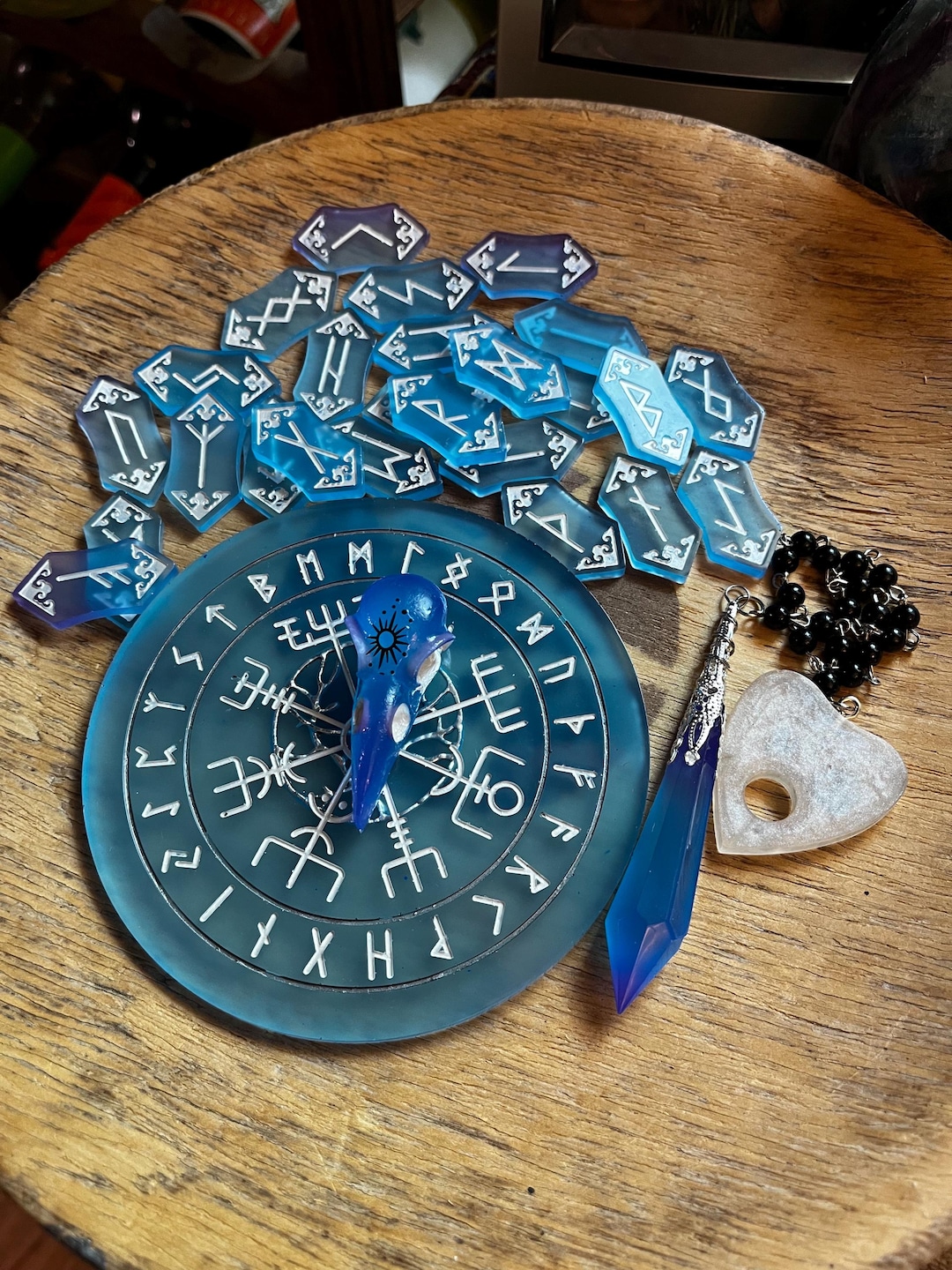 Color Change Resin Viking Runes Set: Elder Futhark, Viking Vegvisir ...