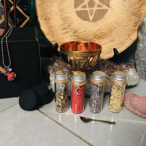 Resin and herb incense kit. Altar bowl kit