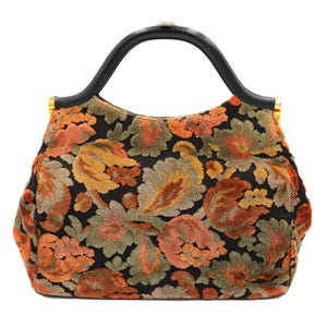 Vintage 60er-70er Jahre - J.R - Florida Samt Chenille Tasche Handtasche - RETRO -