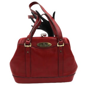 Vintage - ETIENNE AIGNER - Handbag - Hand Made Red Leather Shoulder Bag