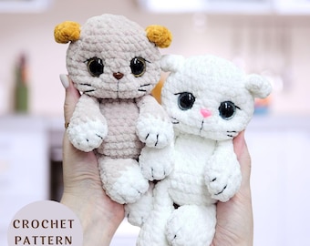 Crochet Kitten Pattern: Amigurumi Tutorial PDF in English, Crochet Pattern Kitten, Amigurumi Cat, No-Sew Design (PDF Digital Download)