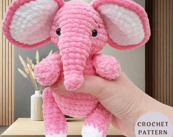 Elephant Crochet Amigurumi Pattern, Beginner Friendly PDF Tutorial (English) | Plush Toy (PDF in English)