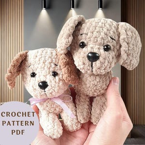 Crochet PATTERN dog, Amigurumi tutorial PDF in English, amigurumi handmade children's gift for the Christmas gift souvenir animals, for kids