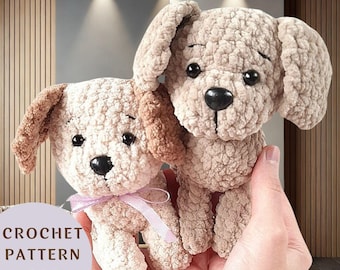 Crochet PATTERN dog, Amigurumi tutorial PDF in English, amigurumi handmade children's gift for the Christmas gift souvenir animals, for kids