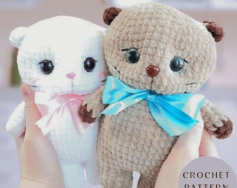 Crochet Pattern Little kitten, No sew, Amigurumi tutorial PDF in English, amigurumi cat crochet, gift souvenir animals, amigurumi handmade