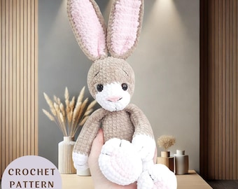 Bunny Crochet Pattern Amigurumi, Amigurumi Plush Toy Tutorial PDF in English